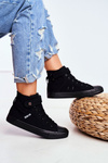 Damskie Wysokie Trampki Big Star FF274578 Czarne