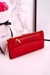 Duży Portfel Damski Z Dodatkową Portmonetką I Frędzlami Czerwony