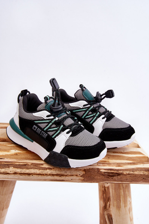 Dziecięce Buty Sportowe Memory Foam System Big Star LL374217 Czarno-Szare