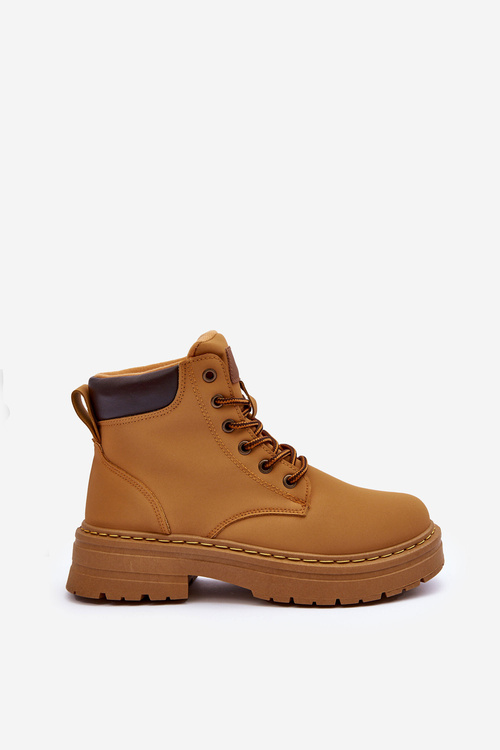 Damskie Trapery Botki Ocieplane Brązowe Corbin