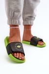 Klapki Młodzieżowe 4FJMM00FFLIM043-72N Czarno-Zielone