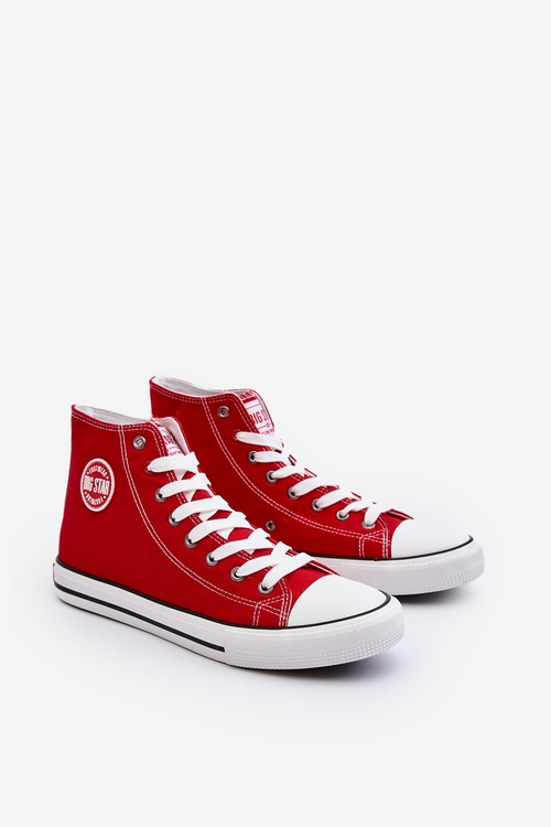 Big Star Wysokie Męskie Czerwone Trampki T174104