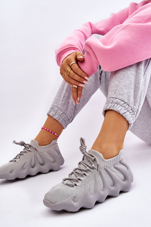 Damskie Wsuwane Sneakersy Szare Myles