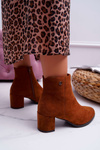 Botki Damskie Na Obcasie Sergio Leone Camel BT520