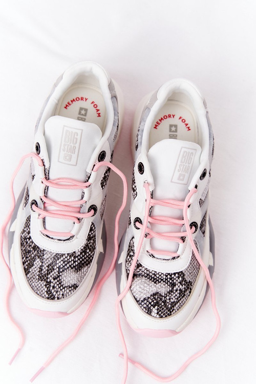 Damskie Sportowe Buty Memory Foam Big Star HH274326 Białe