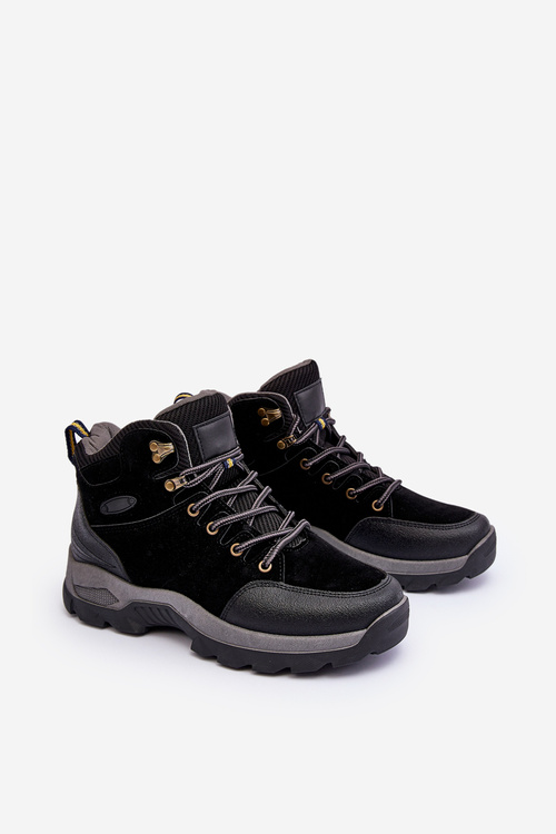 Buty Trekkingowe Trapery Męskie Czarne Fontanoe
