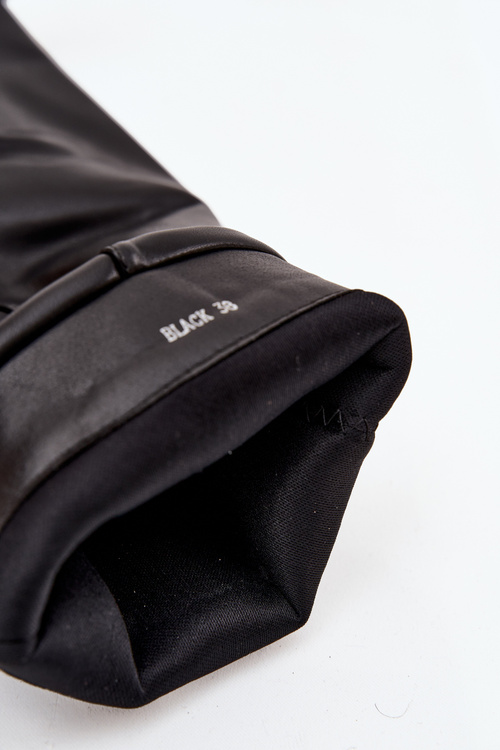 Kozaki Damskie Na Słupku Z Wywiniętą Cholewką I Klamrami Jessae Czarne