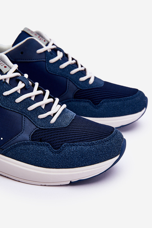 Męskie Buty Sportowe Cross Jeans LL1R4051 Granatowe