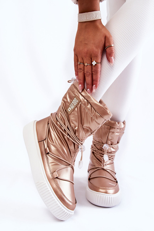 Damskie Ocieplane Śniegowce Big Star KK274194 Beżowe