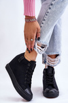 Wysokie Trampki Na Ukrytym Koturnie Big Star LL274034 Czarne