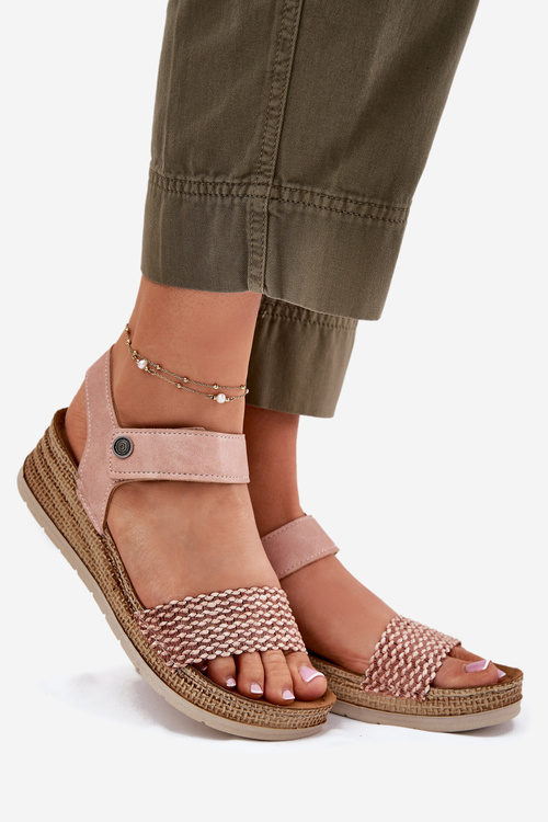 Sandały Damskie Na Koturnie Inblu RV000014 Różowe