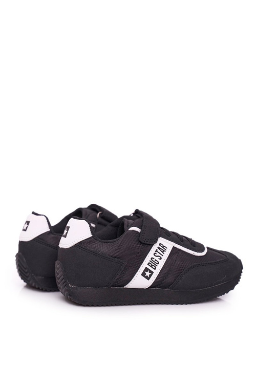 Sportowe Buty Dziecięce Big Star Na Rzepy Czarne FF374134