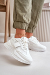 Sneakersy Damskie Na Platformie Białe Nevelaine