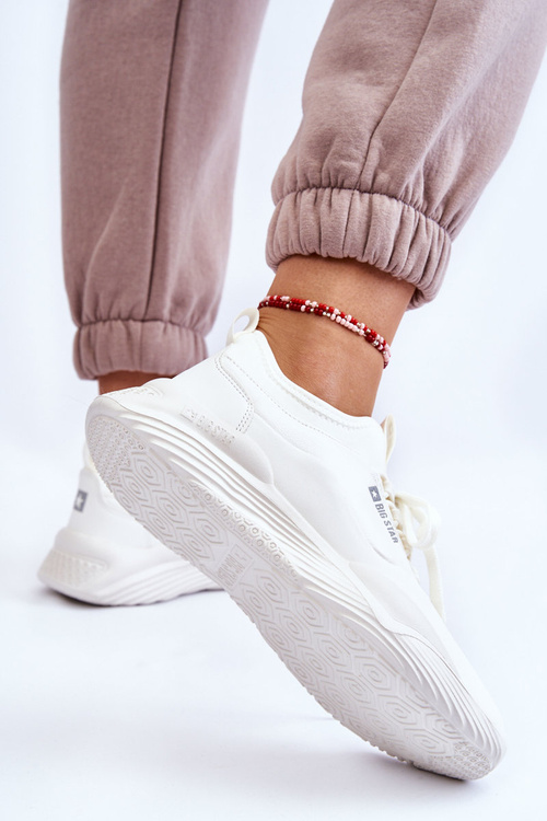 Damskie Sneakersy Memory Foam System Big Star LL274417 Białe