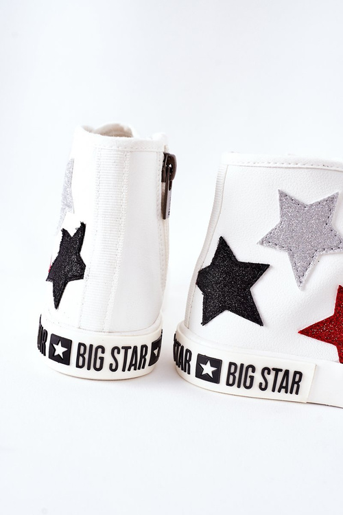 Dziecięce Wysokie Trampki Z Suwakiem BIG STAR II374029 Białe