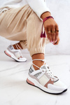 Sportowe Buty Sneakersy Na Koturnie Białe Lorey