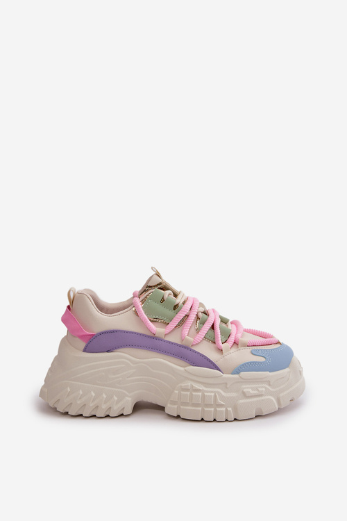 Sneakersy Damskie Na Masywnej Podeszwie Multikolor Nevela