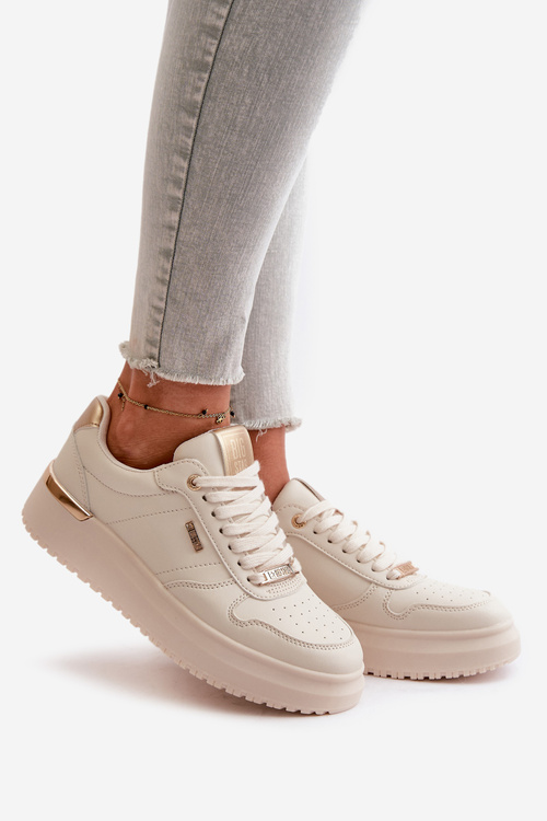 Sneakersy Damskie Na Platformie Big Star OO274757 HI-POLY SYSTEM Białe