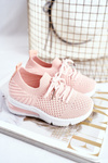 Obuwie Sportowe Dziecięce Sznurowane Różowe Lena