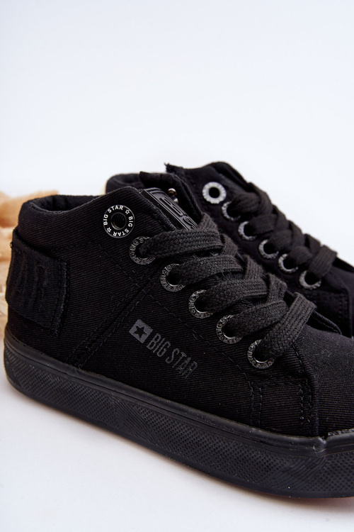 Dziecięce Klasyczne Wysokie Trampki Big Star LL374001 Czarne