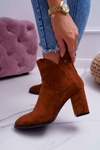 Botki Damskie Na Obcasie Sergio Leone Camel BT525