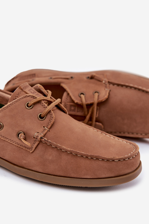 Skórzane Mokasyny Męskie Big Star RR174162 Camel