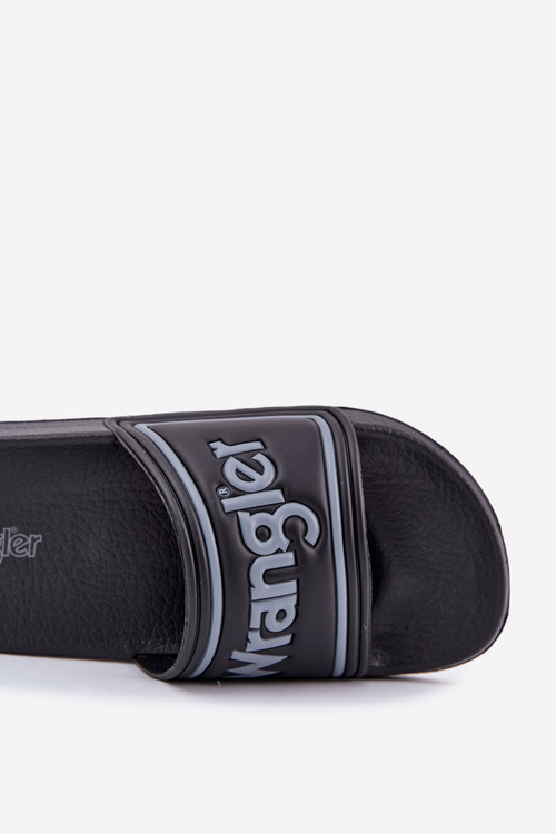 Klapki Męskie WRANGLER AVERELL SLIDER MEN LOW 20251042.25Y Czarne