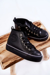 Dziecięce Wysokie Trampki Na Suwak Big Star KK374228 Czarne