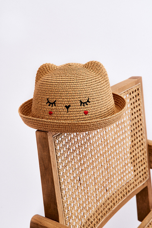 Dziecięcy Kapelusz Z Misiem Beżowy