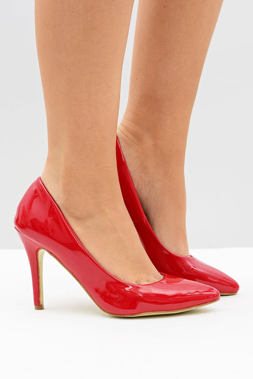 Szpilki damskie Lakierowane Czerwone W Szpic Esmeral