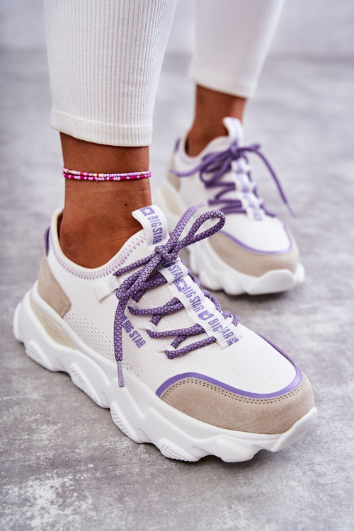 Damskie Sneakersy Memory Foam System Big Star KK274029 Białe