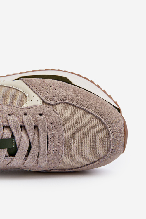 Sneakersy Męskie Memory Foam System Big Star NN174349 Beżowe