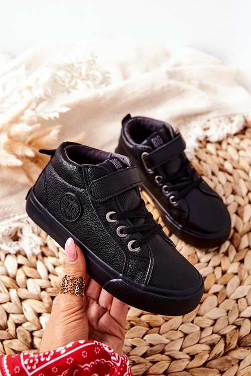 Dziecięce Wysokie Tenisówki Big Star EE374001 Czarne