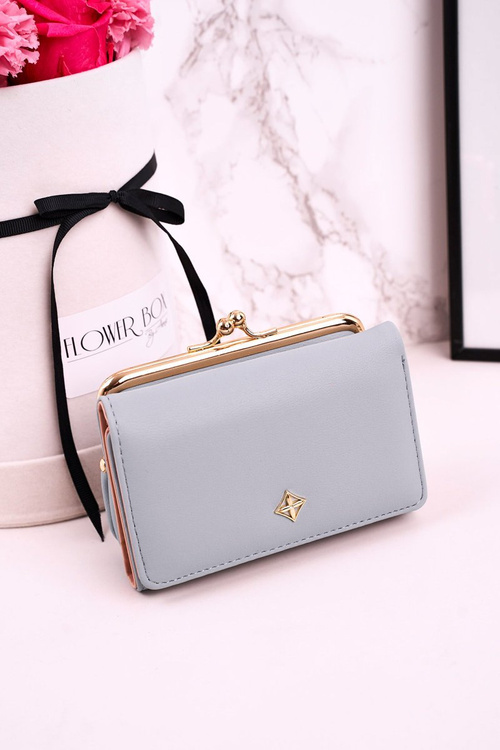 Średni Portfel Damski Zapinany Na Bigiel MILANO Niebieski