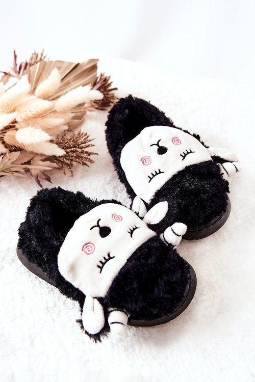 Dziecięce Papcie Baranek Czarne Hollie