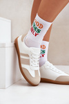 Niskie Sneakersy Damskie Z Eko Skóry Beżowo-Białe Nonalorin