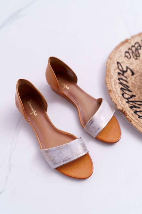 Skórzane Sandały Maciejka 1971-45 Rude