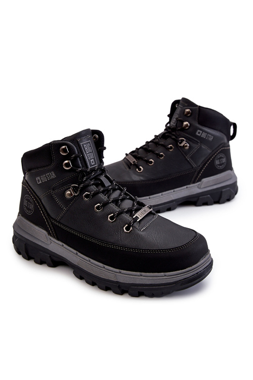 Męskie Botki Trapery Memory Foam Big Star KK174120 Czarne