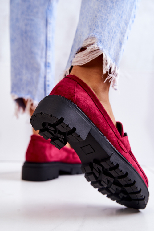 Zamszowe Półbuty Loafery Z Ozdobą La.Fi 210031FU-SU Fuksja