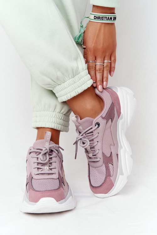 Damskie Sportowe Buty Memory Foam Big Star HH274258 Fioletowe