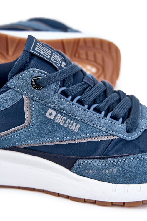 Męskie Sportowe Buty Big Star KK174022 Granatowe