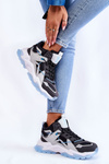 Damskie Buty Sportowe Na Masywnej Platformie Big Star KK274386 Czarno-Szare