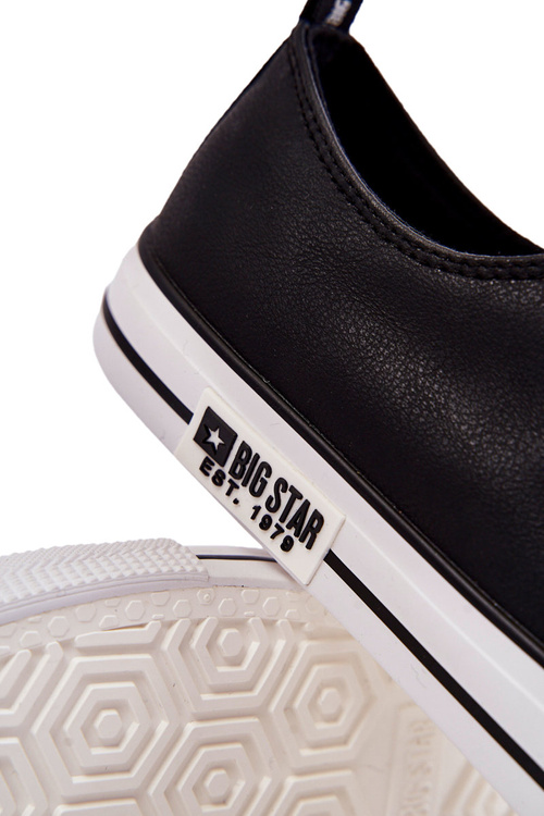 Męskie Skórzane Trampki Big Star KK174047 Czarne