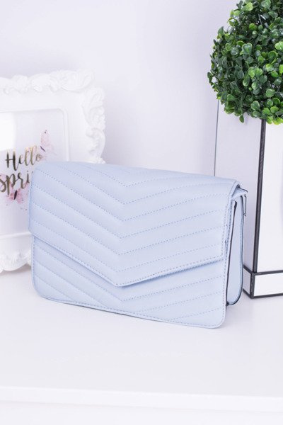 Klasyczna Pikowana Błękitna Torebka