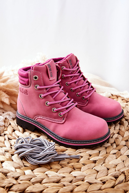 Trapery Botki Dziecięce Big Star BB374124BS Różowe