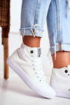 Damskie Wysokie Trampki Big Star FF274A171 Białe