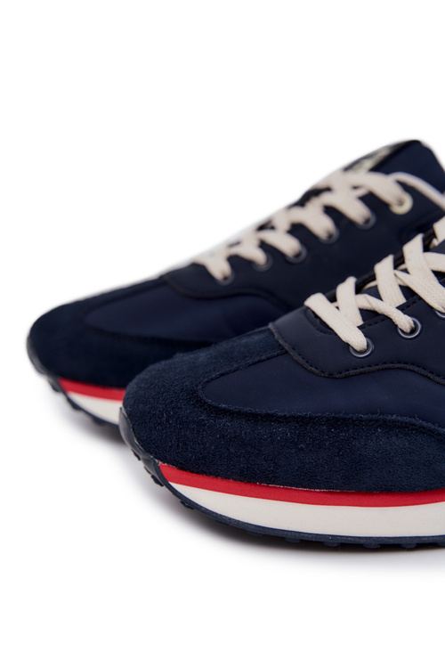 Męskie Sneakersy Memory Foam Big Star JJ174296 Granatowe