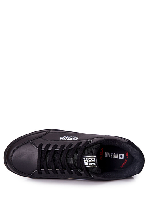Skórzane Tenisówki Memory Foam Big Star II174169 Czarne