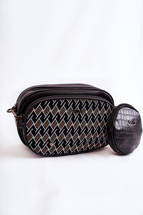 Damska Torebka Listonoszka 3w1 GOE ZNJ031 Czarna