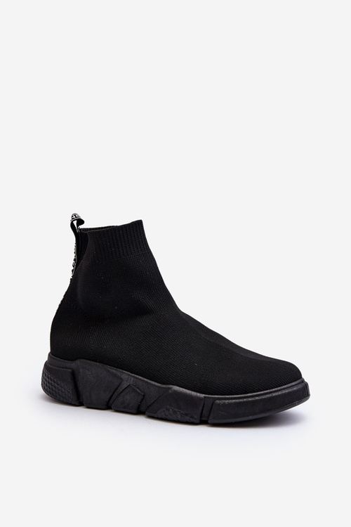 Damskie Buty Sportowe Ze Skarpetą Czarne Zirila